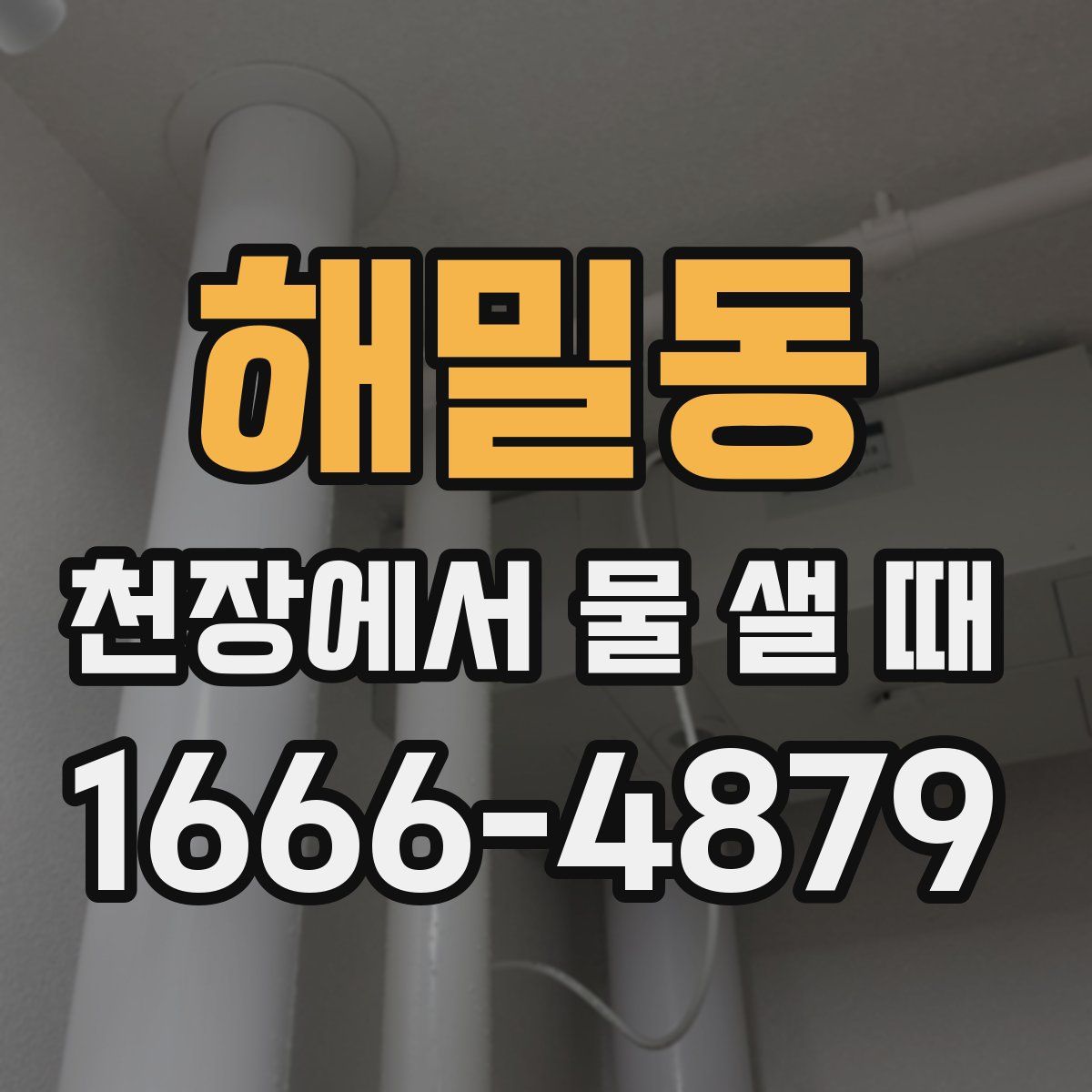 해밀동 천장에서 물 샐 때