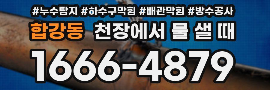 합강동 천장에서 물 샐 때