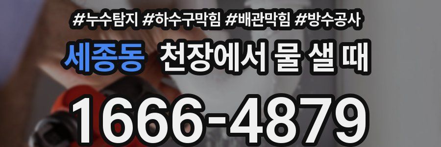 세종동 천장에서 물 샐 때