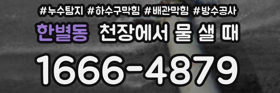 한별동 천장에서 물 샐 때
