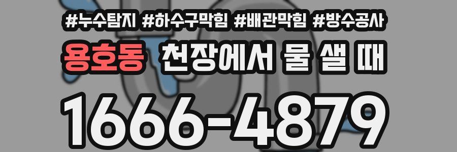용호동 천장에서 물 샐 때