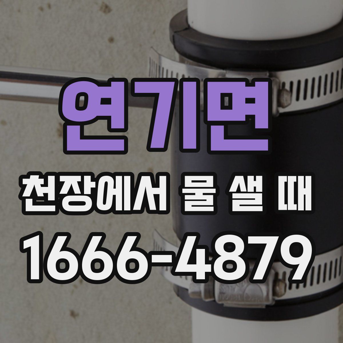 연기면 천장에서 물 샐 때