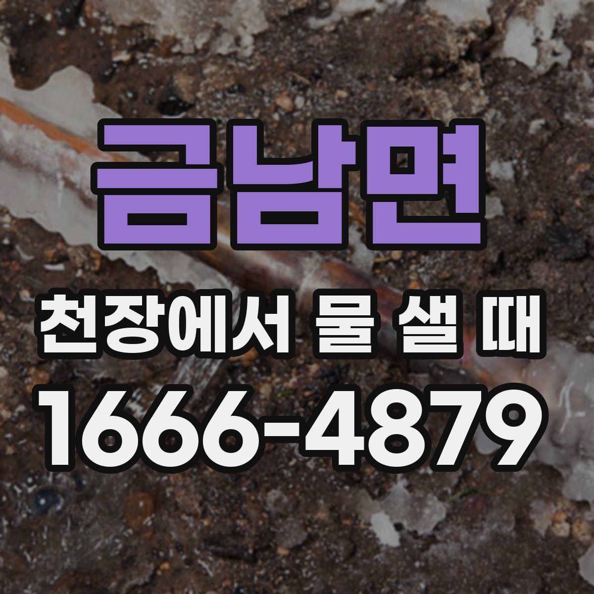 금남면 천장에서 물 샐 때