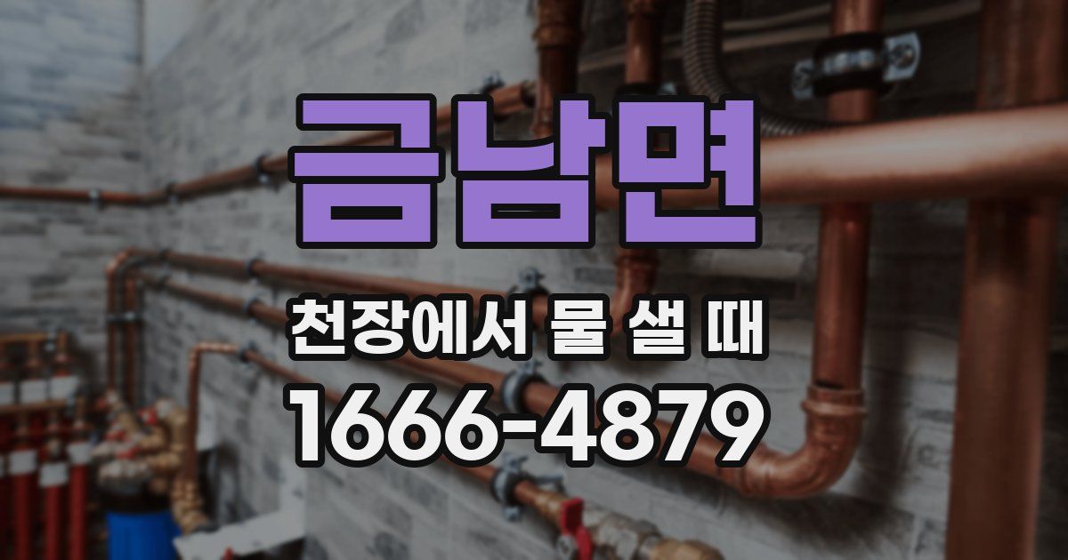 금남면 천장에서 물 샐 때