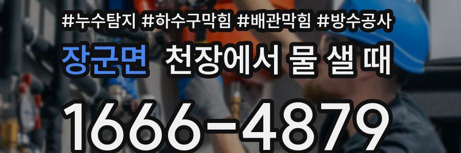 장군면 천장에서 물 샐 때