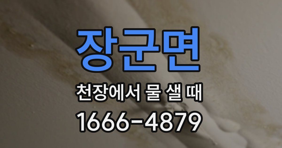 장군면 천장에서 물 샐 때