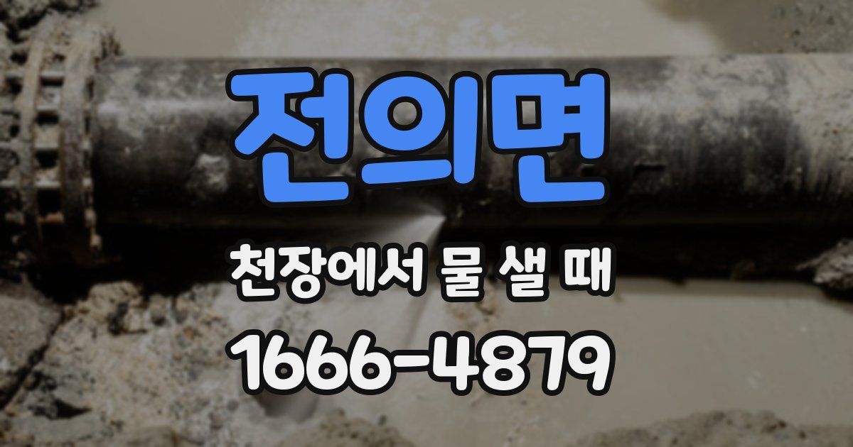 전의면 천장에서 물 샐 때
