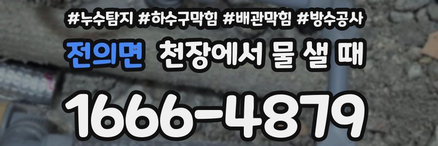 전의면 천장에서 물 샐 때