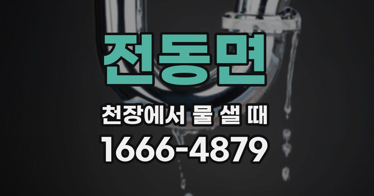 전동면 천장에서 물 샐 때