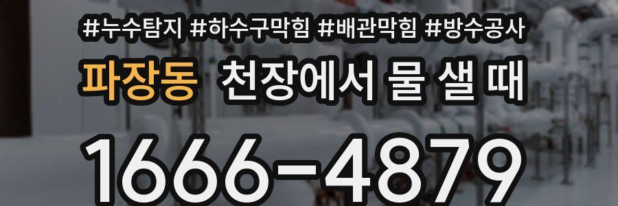 파장동 천장에서 물 샐 때