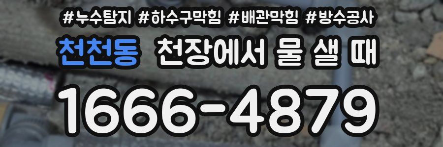 천천동 천장에서 물 샐 때