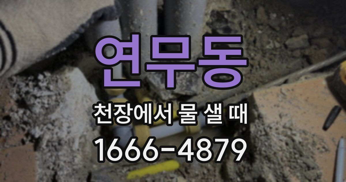 연무동 천장에서 물 샐 때