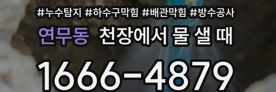 연무동 천장에서 물 샐 때