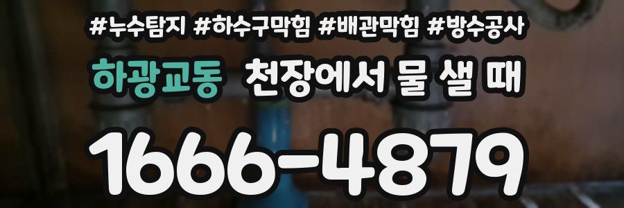 하광교동 천장에서 물 샐 때