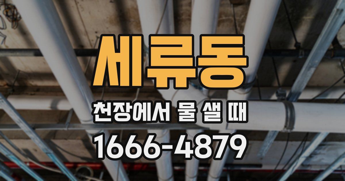 세류동 천장에서 물 샐 때