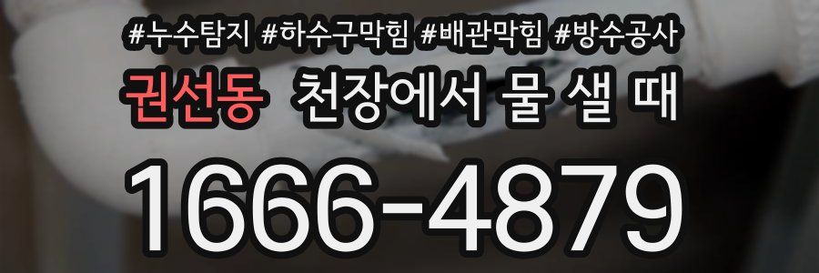 권선동 천장에서 물 샐 때