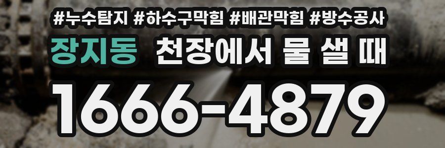 장지동 천장에서 물 샐 때