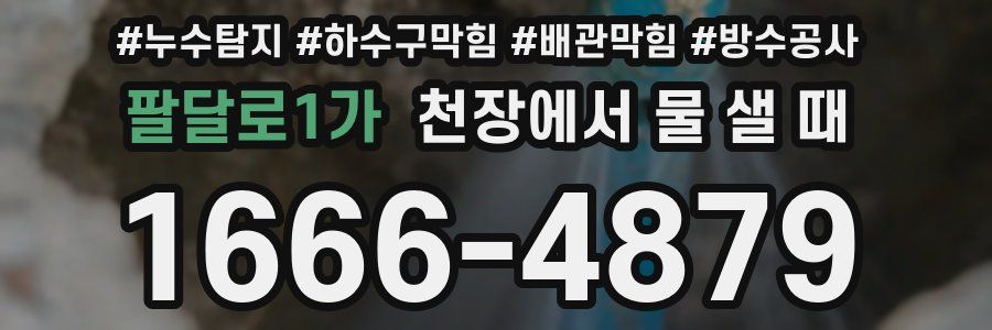 팔달로1가 천장에서 물 샐 때