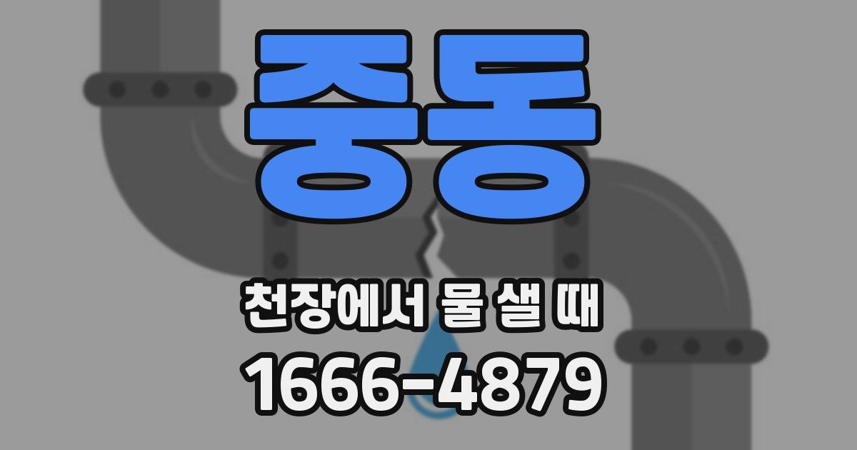 중동 천장에서 물 샐 때