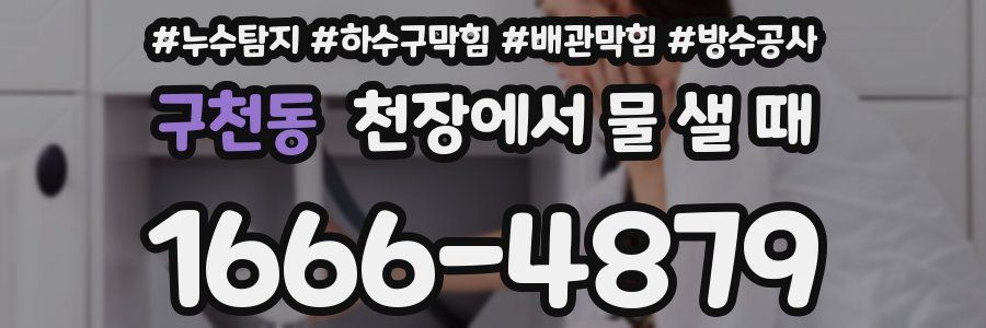 구천동 천장에서 물 샐 때