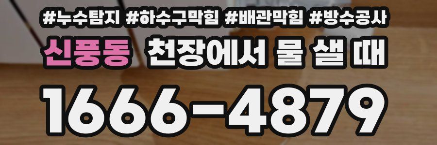 신풍동 천장에서 물 샐 때