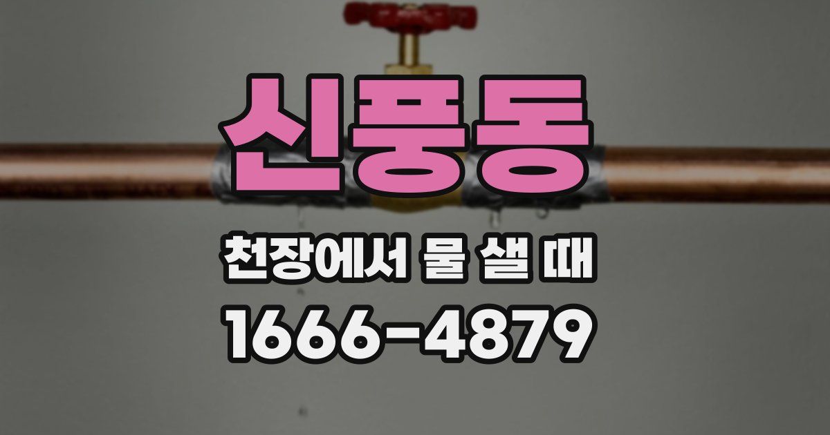 신풍동 천장에서 물 샐 때