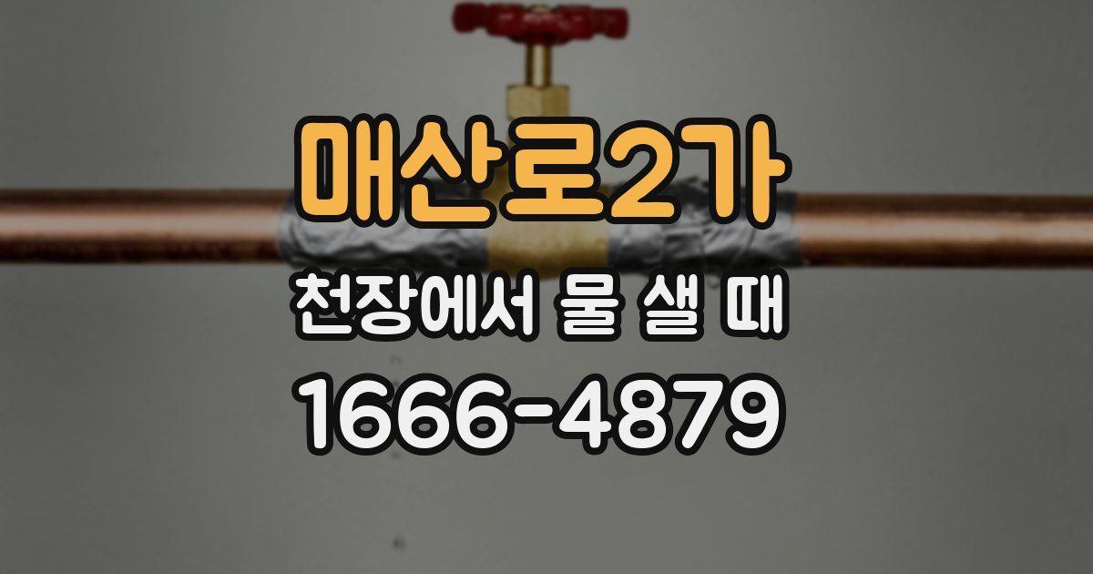 매산로2가 천장에서 물 샐 때
