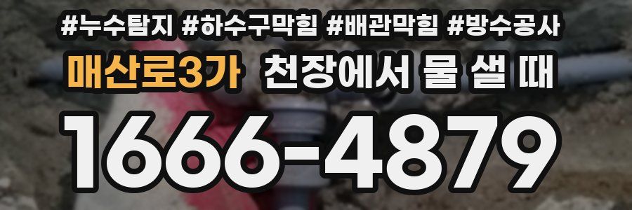 매산로3가 천장에서 물 샐 때