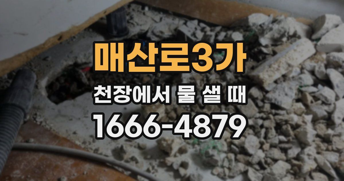 매산로3가 천장에서 물 샐 때