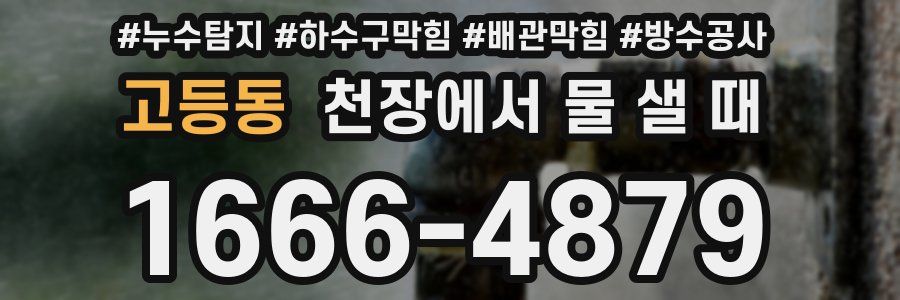 고등동 천장에서 물 샐 때