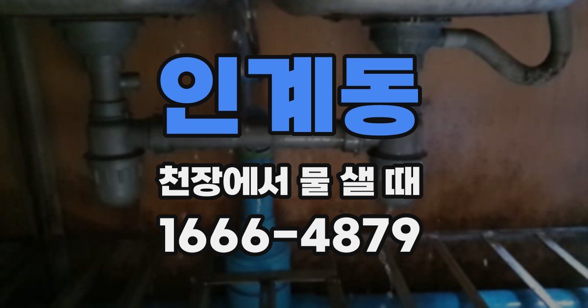 인계동 천장에서 물 샐 때