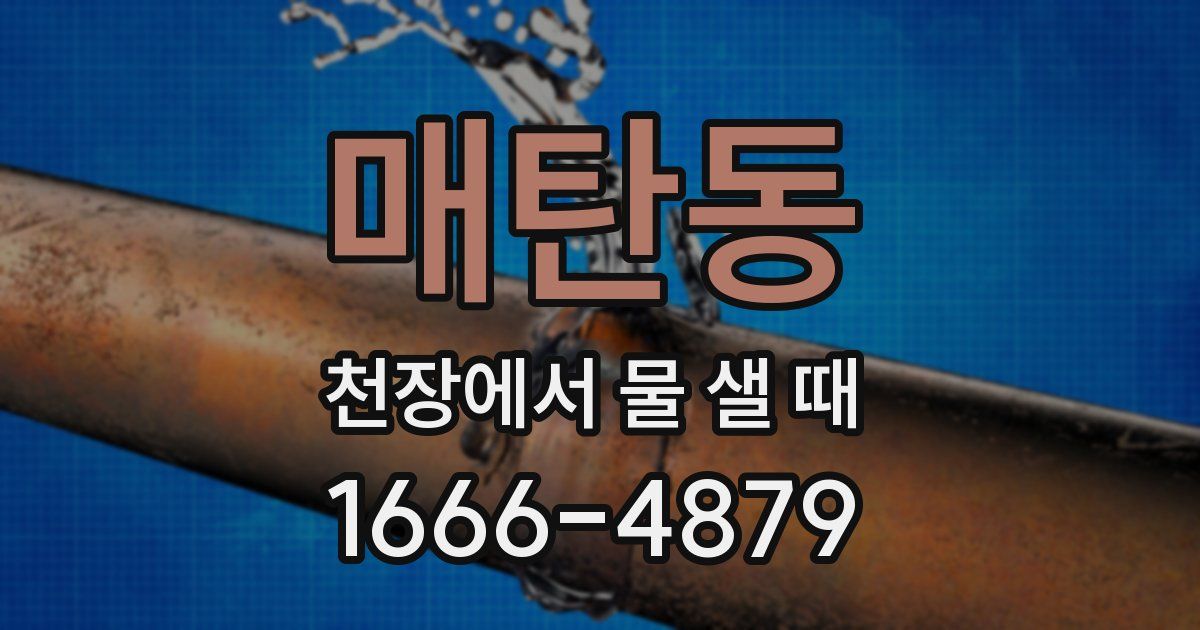 매탄동 천장에서 물 샐 때