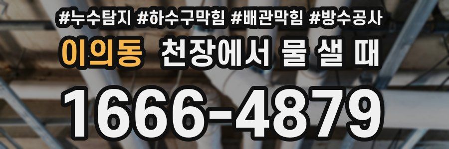 이의동 천장에서 물 샐 때