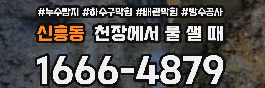 신흥동 천장에서 물 샐 때