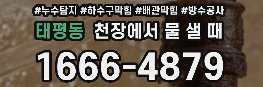 태평동 천장에서 물 샐 때