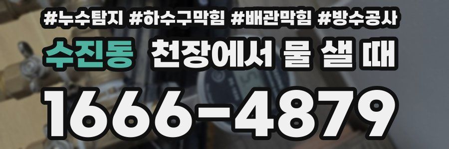 수진동 천장에서 물 샐 때