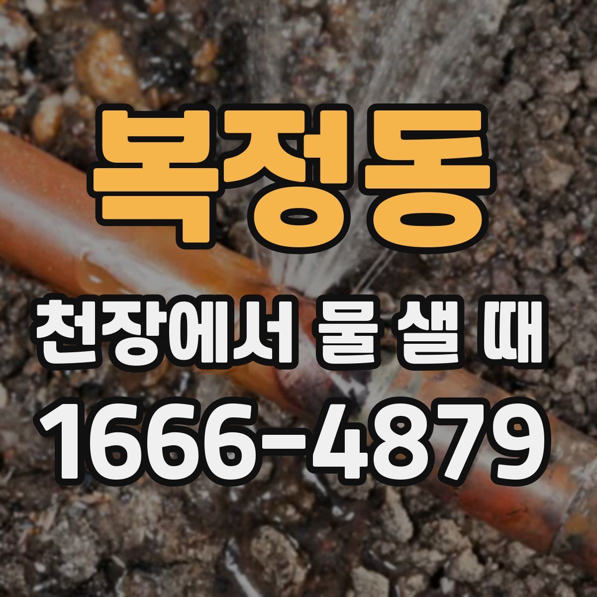 복정동 천장에서 물 샐 때