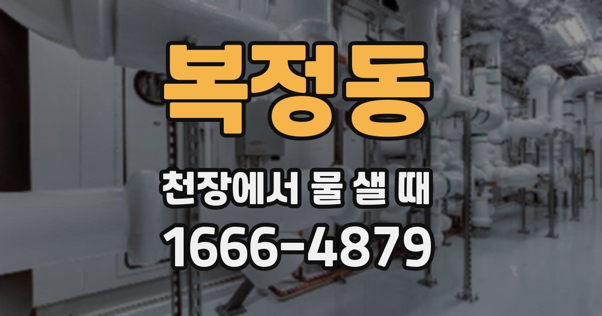 복정동 천장에서 물 샐 때