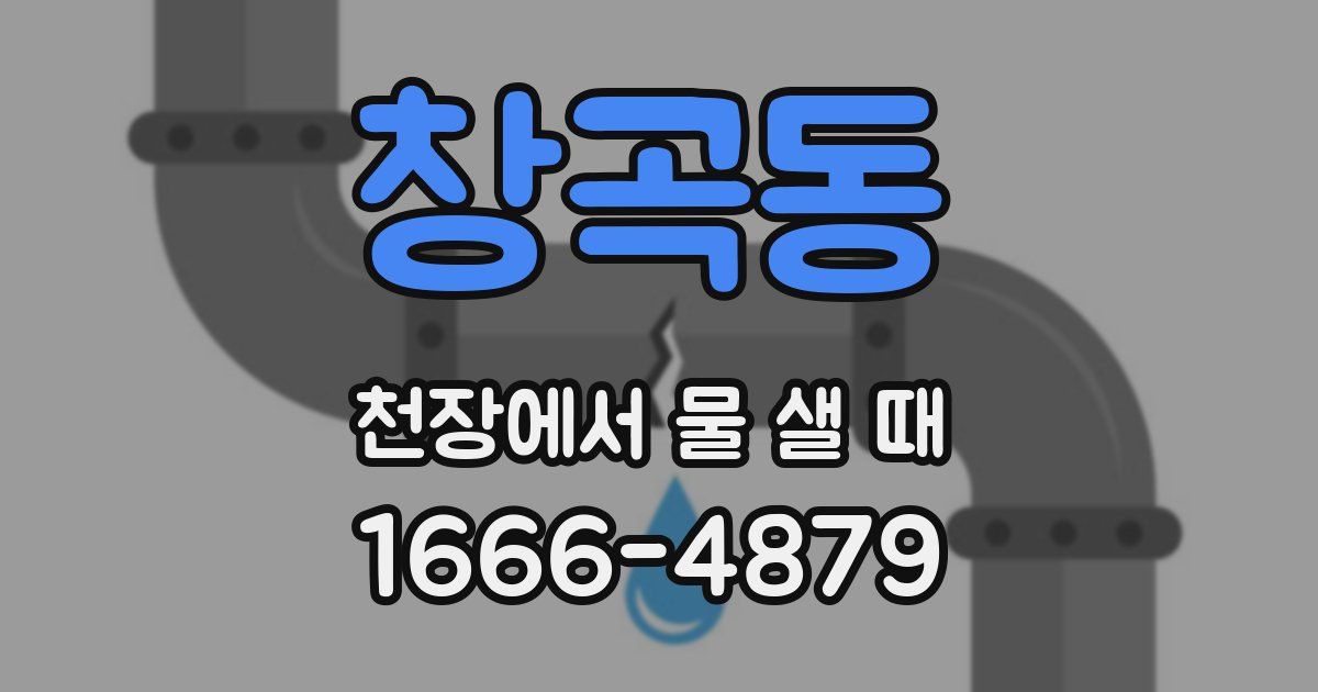 창곡동 천장에서 물 샐 때