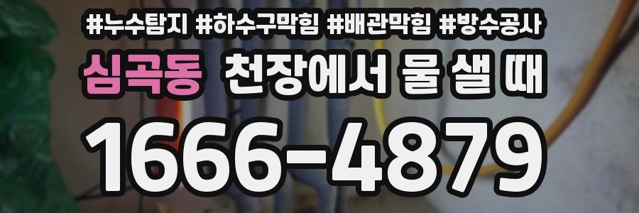 심곡동 천장에서 물 샐 때