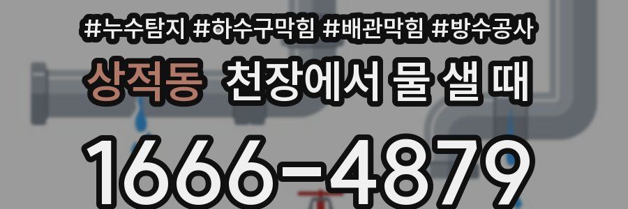 상적동 천장에서 물 샐 때