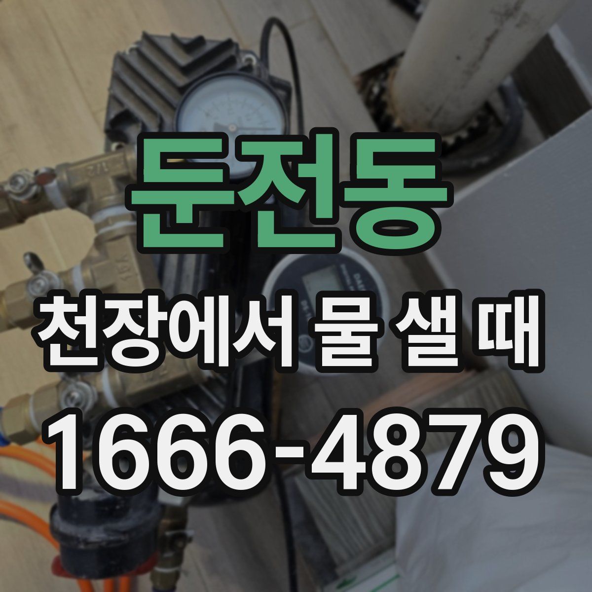 둔전동 천장에서 물 샐 때