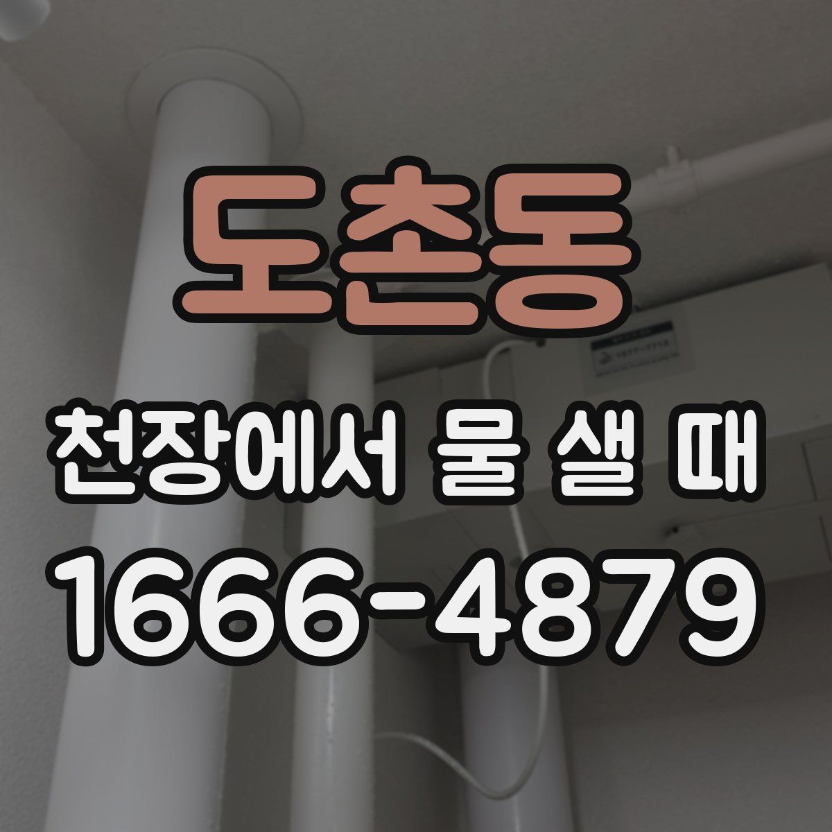 도촌동 천장에서 물 샐 때