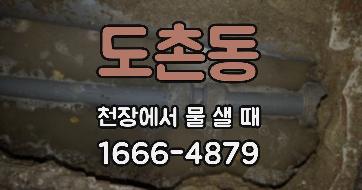 도촌동 천장에서 물 샐 때