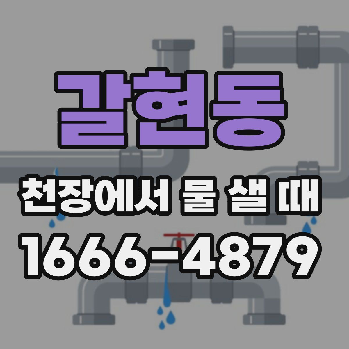갈현동 천장에서 물 샐 때