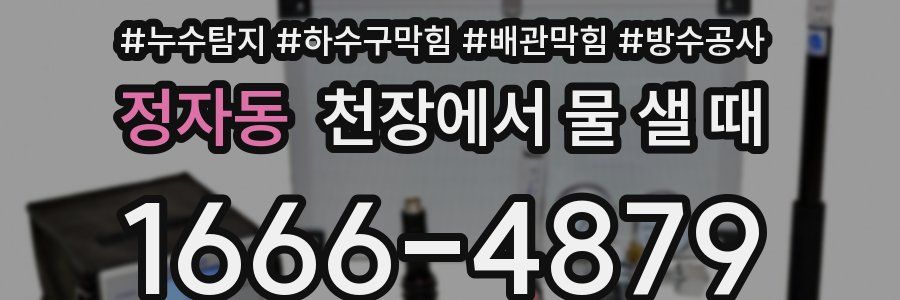 정자동 천장에서 물 샐 때