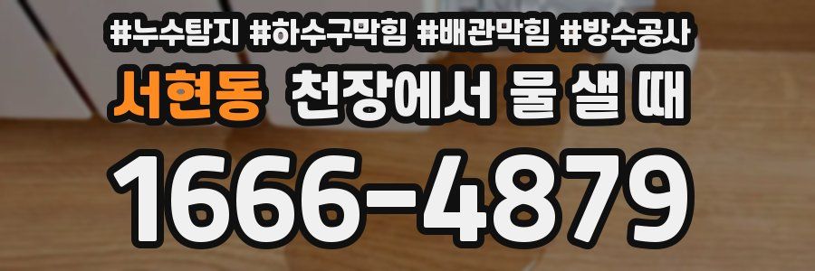 서현동 천장에서 물 샐 때