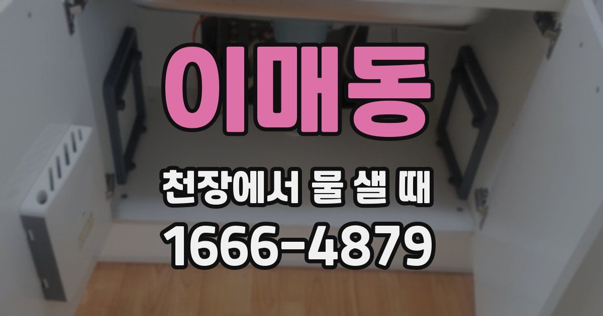 이매동 천장에서 물 샐 때