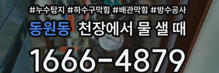 동원동 천장에서 물 샐 때