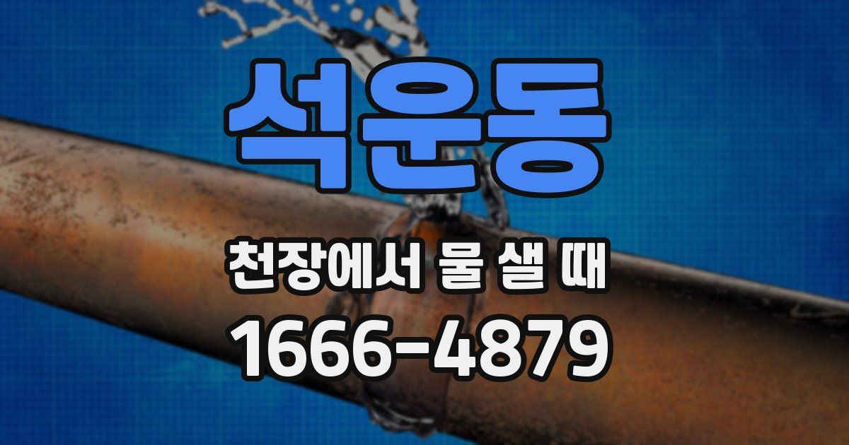 석운동 천장에서 물 샐 때